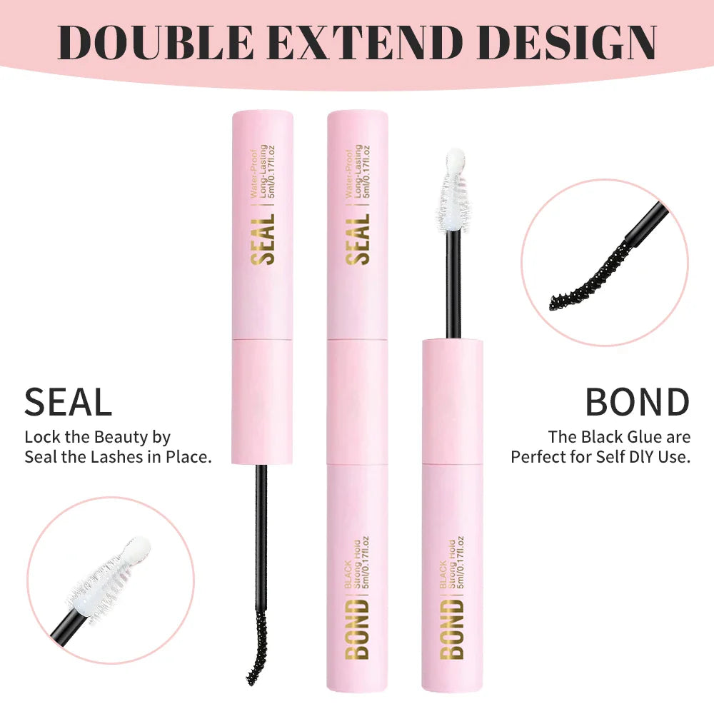 5ml Bond & Seal Eyelash Glue — Waterproof 2-in-1 Adhesive for Lash Clusters & Extensions