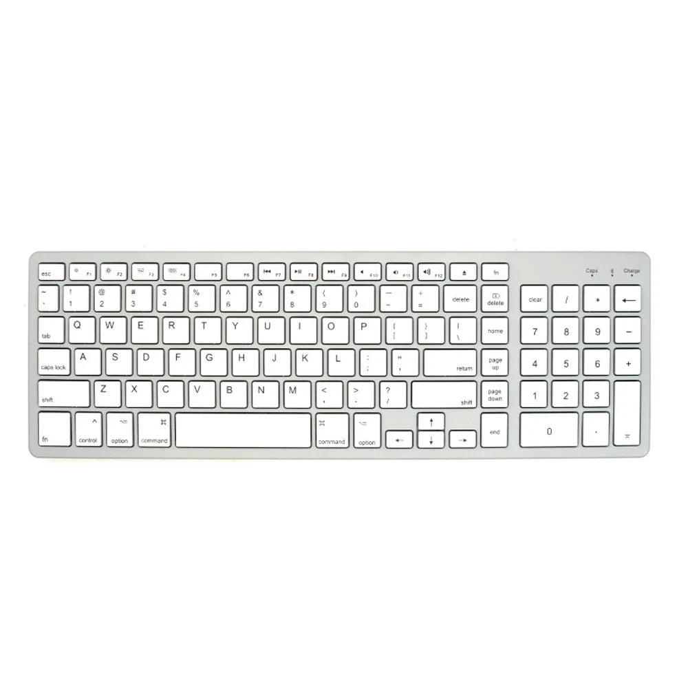 Wireless Bluetooth 5.0 & 2.4G Keyboard – 102-Key English Rechargeable USB-C Keyboard for MacBook, iPad, Tablet & PC Accessories
