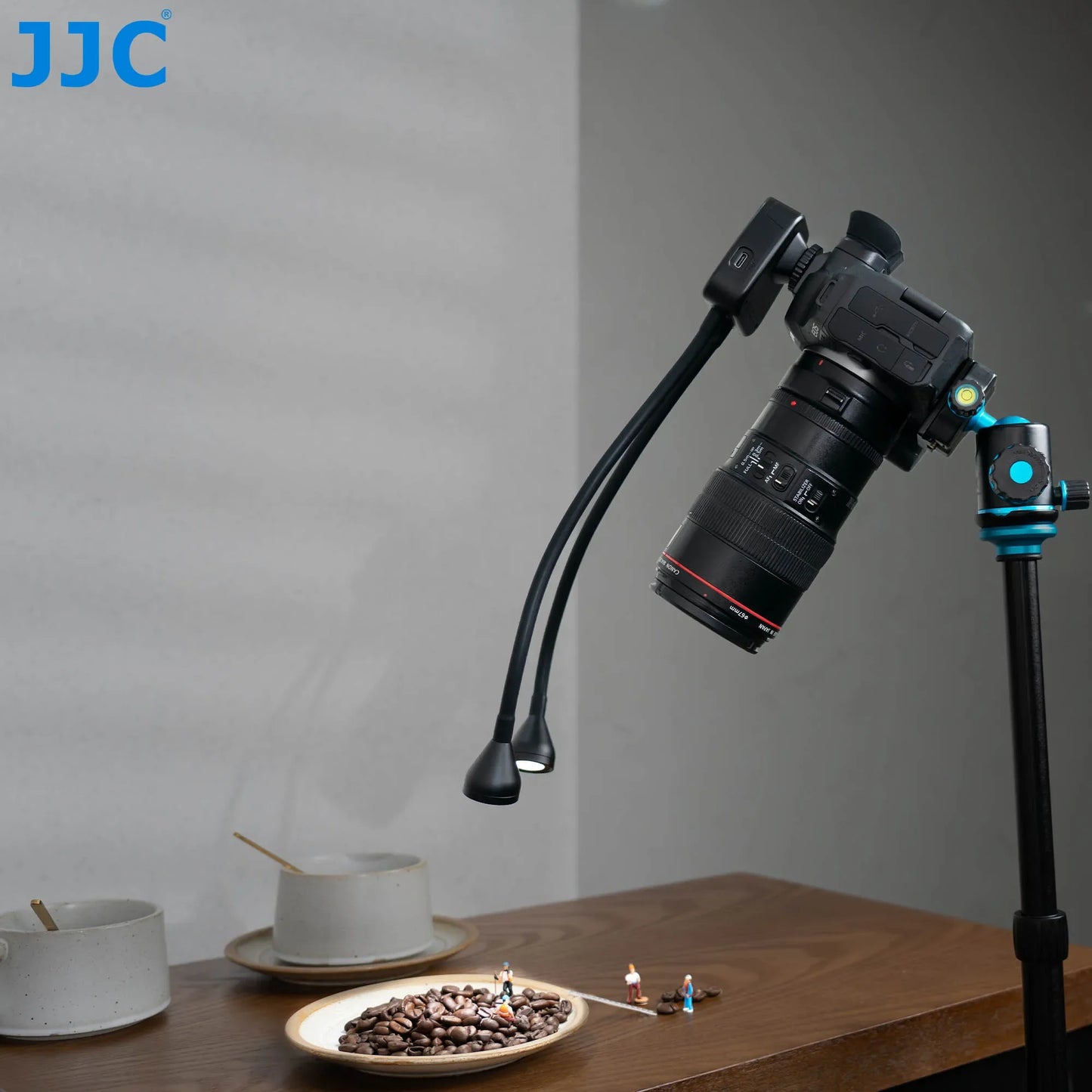 JJC LED Macro Arm Light — 10-Level Adjustable Brightness for Macro Photography, Compatible with Canon, Nikon, Sony, Olympus, Fujifilm DSLR