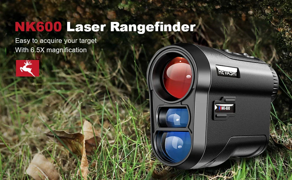 REVASRI 600M/Yard Golf Laser Rangefinder - Slope Compensation, Flagpole Lock, Vibration & USB Rechargeable for Golfing