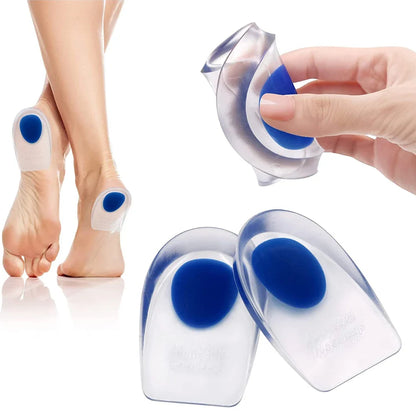 Medical Silicone Heel Protector Insoles – Inserts for Heel Spur Relief, Plantar Fasciitis Pain & Pressure Reduction