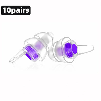 HUAK High Fidelity Silicone Ear Plugs - Reusable Noise Reduction for Sleep, Study, Work, Music, Motorcycle & Swimming