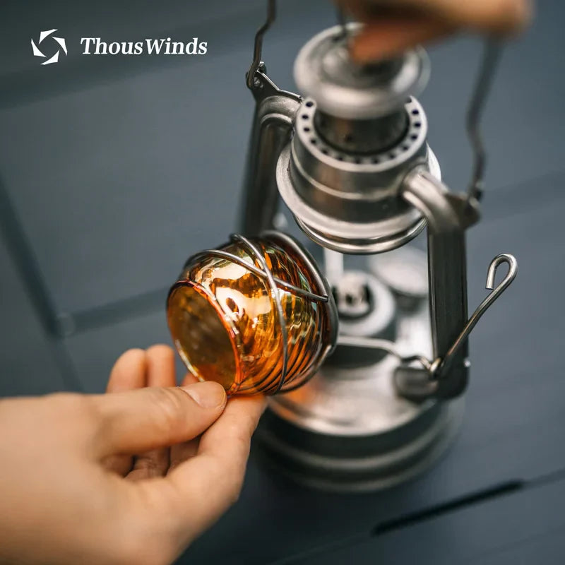 Thous Winds Memory Mini Oil Lamp – Portable Retro Camping Lantern for Hike, Picnic, and Backpacking