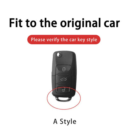 Carbon Fiber Matte Folding Car Key Case for VW - Fits Polo, Bora, Tiguan, Passat, Golf 6, Lavida, Scirocco, 3-Button Accessories