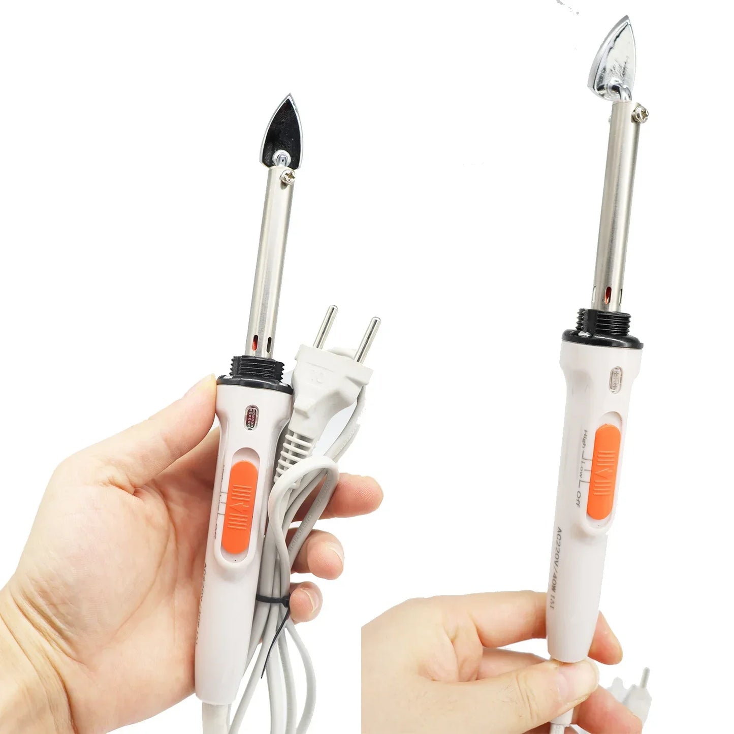 40W Mini Electric Soldering Iron — Adjustable 130/250°C Quick-Heating Tool for Household, Leather, Clothing & Wrinkle Removal