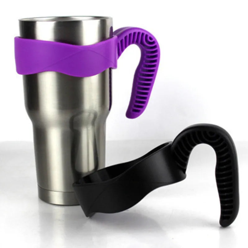 Non-Slip Handle Holder for 20oz and 30oz Tumbler Mugs - Coffee/Water Cup Bottle Accessories for Travel, Portable Insulated Plastic