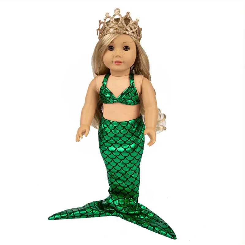 Baby Doll Bikini Outfit — Fits 43cm Born Bebe and 18-Inch American Dolls, Doll Clothes Set