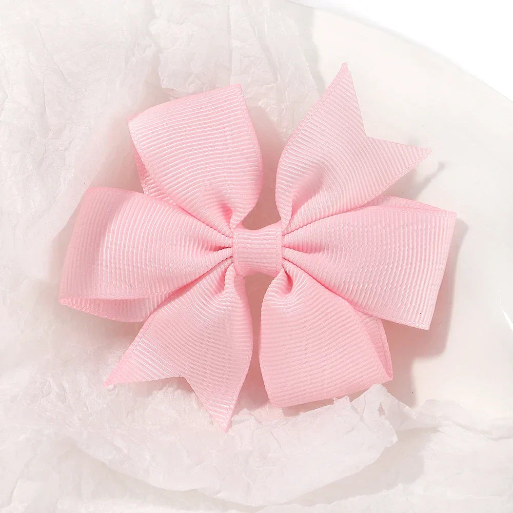 20/40PCS Sweet Candy Color Bow Hair Clip Set – Cute Ribbon Hairpins for Baby Girls & Kids Hair Accessories Gift