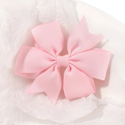 20/40PCS Sweet Candy Color Bow Hair Clip Set – Cute Ribbon Hairpins for Baby Girls & Kids Hair Accessories Gift