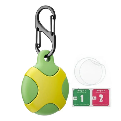 Airtag Holder Keychain — Genuine Leather Handmade Case, Scratch-Resistant Key Ring for Dog Collar & Luggage Cover