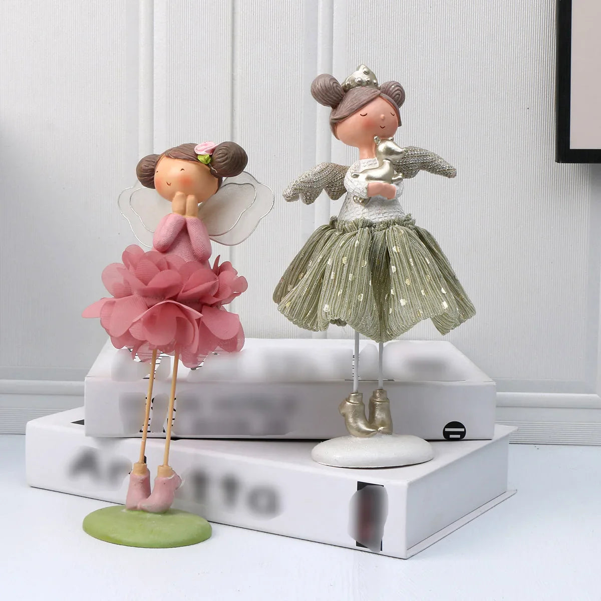 Muppet Flower Fairy Doll – Little Girl Elf Angel Ornament, Anime Cartoon Cloth Decoration for Home, Office & Cafe