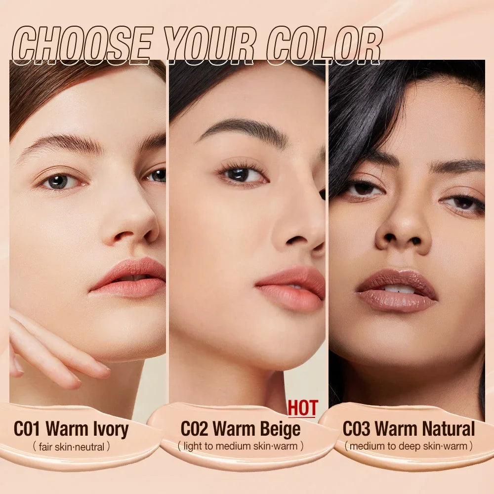 O.TWO.O Liquid Foundation Cream – 30ml High Coverage Makeup Base, SPF30 Waterproof Concealer Foundation for Face