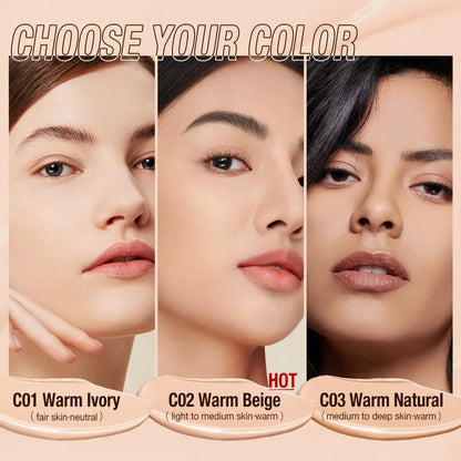 O.TWO.O Liquid Foundation Cream – 30ml High Coverage Makeup Base, SPF30 Waterproof Concealer Foundation for Face