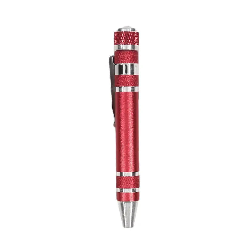 8-in-1 Aluminum Alloy Screwdriver Pen — Replaceable Bits for Easy Repairs & Disassembly