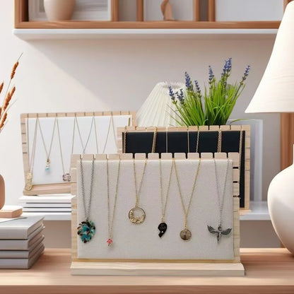 Creative Solid Wooden Necklace Display Frame – Pendant Support Jewelry Display Stand