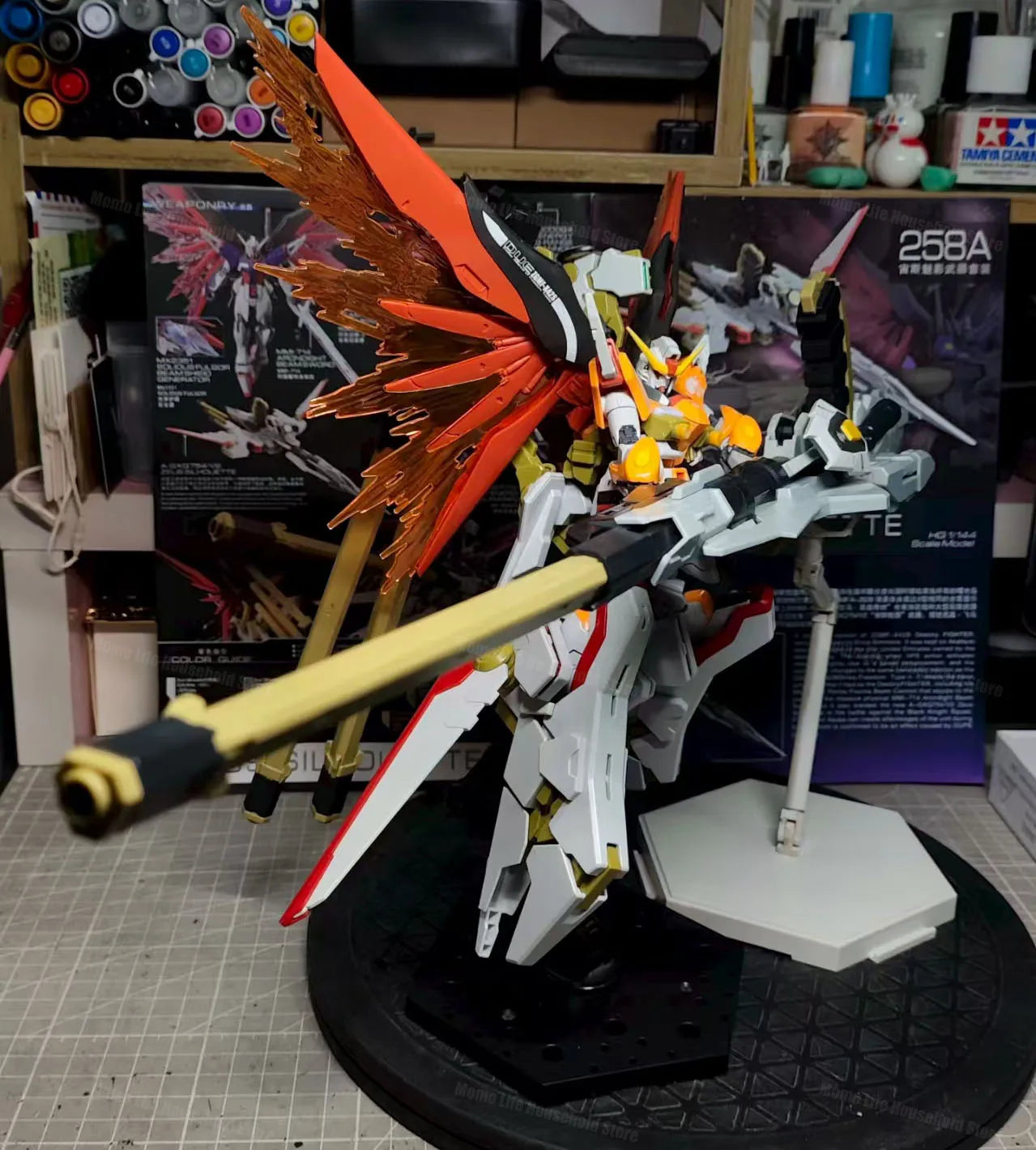 GAOGAO HG 1/144 ZGMF-X42S Heine Destiny & A-GXQ754 V2 Zeus Model Kits — Plastic Robot Action Figures for Assembly, Gift Toy