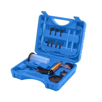 CAER Manual Brake Bleeder & Vacuum Pump Kit – 2-in-1 Handheld Automotive Fluid Tester with Gauge & Adapters