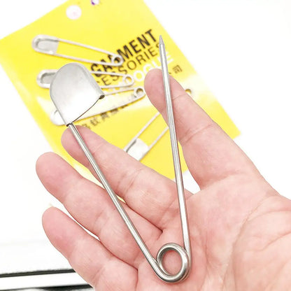Large Stainless Steel Safety Pin – 12.8cm DIY Sewing Tool, Accessory Needle for Fixing Files (1pc)