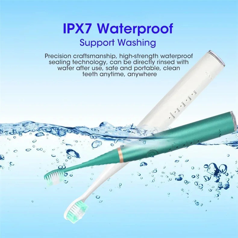 Electric Toothbrush with Sonic Cleaning – 3-in-1 Tartar Removal, Teeth Whitening, USB Charging, Replaceable Brush Head
