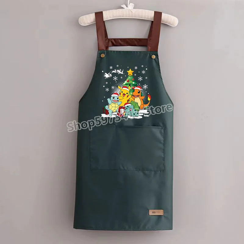 Pokémon Pikachu Waterproof & Oil-Resistant Apron — Durable Kitchen Cooking Workwear for Adults