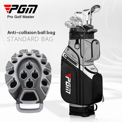 PGM Stand-Up Golf Bag – Waterproof 14-Way Divider Cart Bag with Anti-Collision Frame & Insulated Pocket for Men & Women