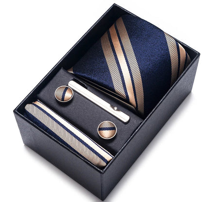Men’s Tie and Pocket Square Gift Set – 2023 Mixed Colors Paisley Necktie in Box, Wedding Suit Accessory