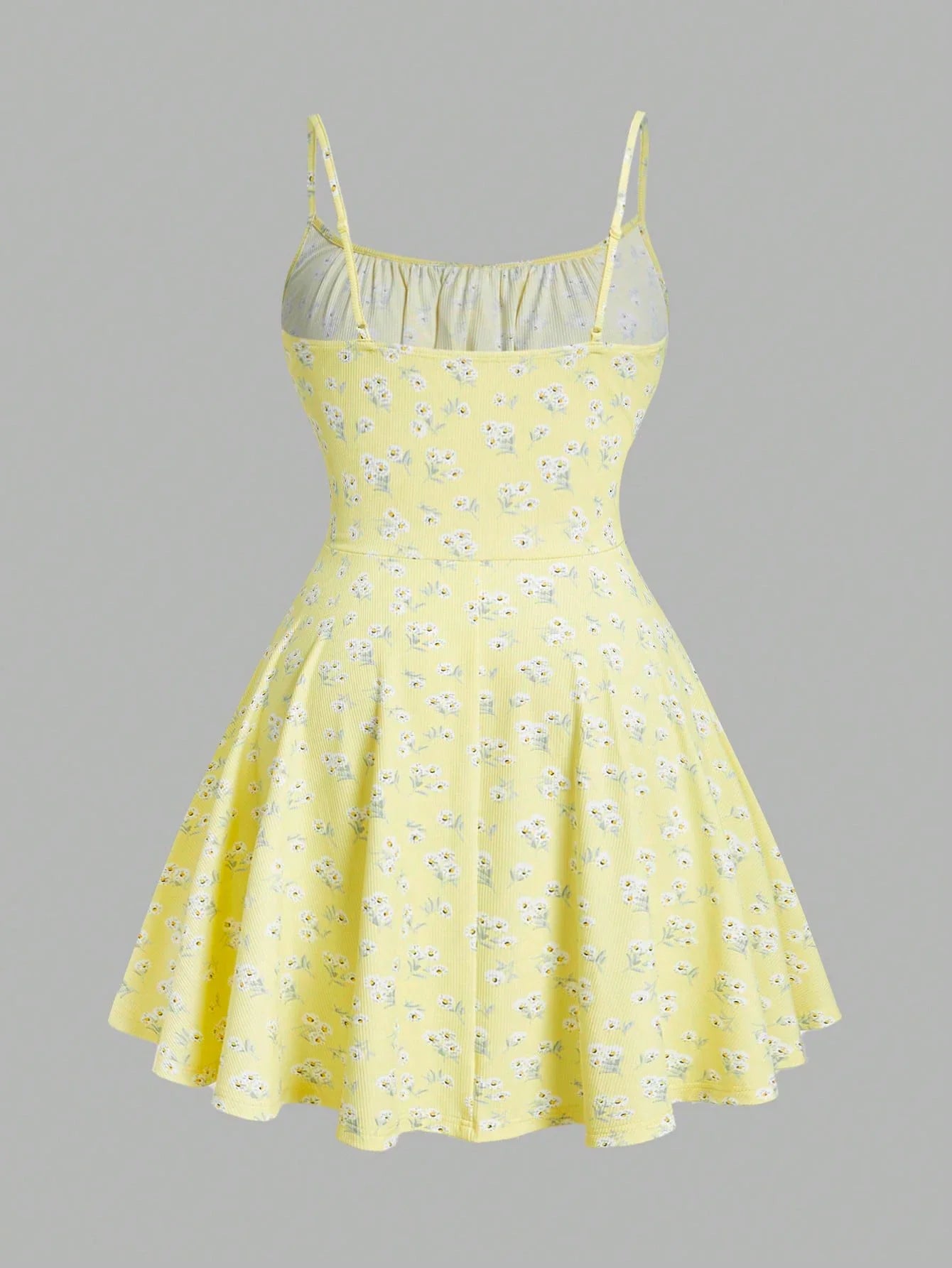 Women’s Floral Sleeveless Camisole Dress – Thin Strap Elegant Summer Fashion Sundress