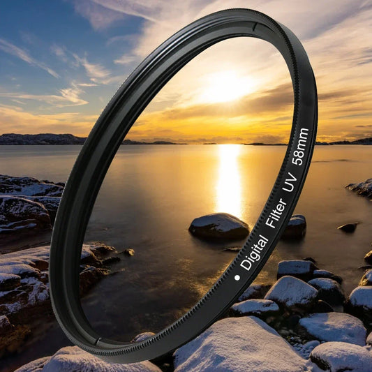 Lens UV Digital Filter Protector — Fits 37mm to 82mm for Canon, Nikon DSLR & SLR Cameras (Sample Package)