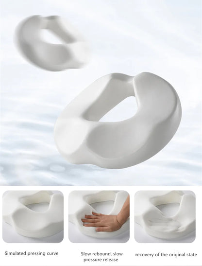 Memory Foam Hemorrhoid Seat Cushion – Donut-Shaped Pain Relief for Sciatica, Tailbone & Bed Sores, Travel & Office Use