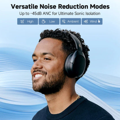 Edifier W830NB Wireless Bluetooth 5.4 Headphones | Active Noise Cancelling Hi-Res Over-Ear Headset, LDAC, Foldable, 94H Playtime