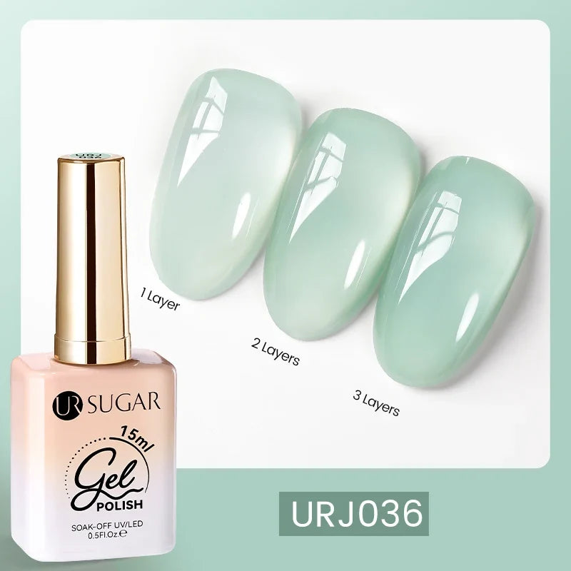 UR SUGAR Champagne Gold Silver Reflective Glitter Gel Nail Polish 15ml - Semi-Permanent Soak Off UV Manicure Art Varnish