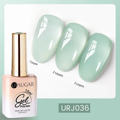 UR SUGAR Champagne Gold Silver Reflective Glitter Gel Nail Polish 15ml - Semi-Permanent Soak Off UV Manicure Art Varnish