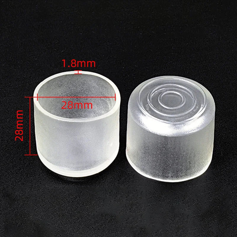 Transparent Silicone Furniture Leg Protectors - Round Chair & Table Foot Covers for Scratch Prevention