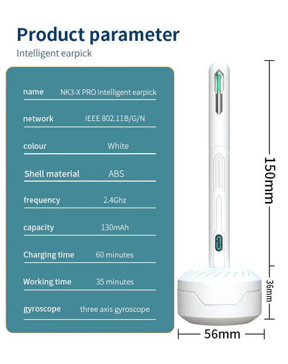 Ear Cleaner with Camera Set – HD Otoscope, USB-C Charging Endoscope, Wax Removal Tool & Earpick, NK3 Pro Ear Cleaning Set
