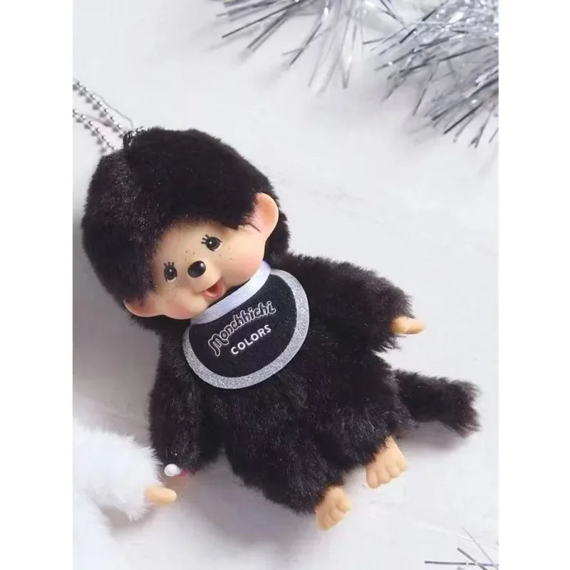 Anime Monchhichi Plush Pendant Doll – Cute Cartoon Character Standing Keychain Claw Machine Toy