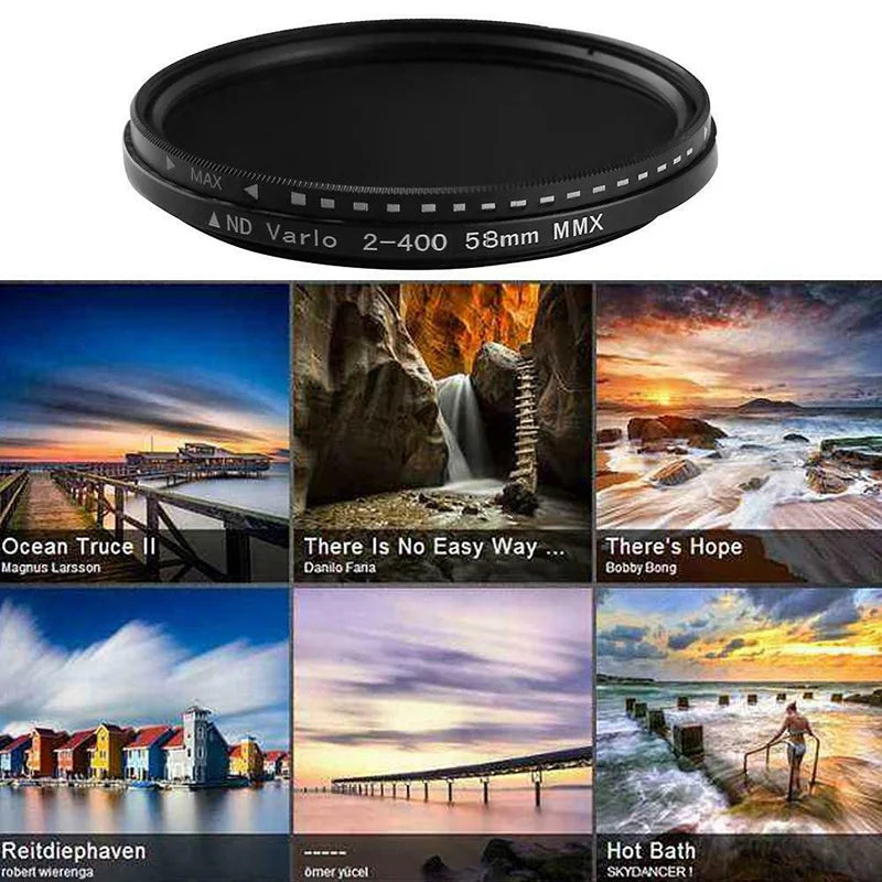 Adjustable Fader Variable ND Filter - ND2 to ND400 Neutral Density for Camera Lenses, Photography Enhancer