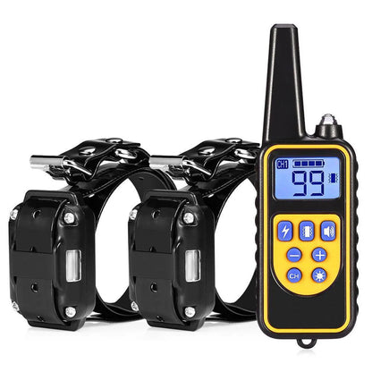 Rechargeable Electric Dog Training Collar with Detachable Anti-Bark Control, Vibration Training & Clicker for All Dog Breeds
