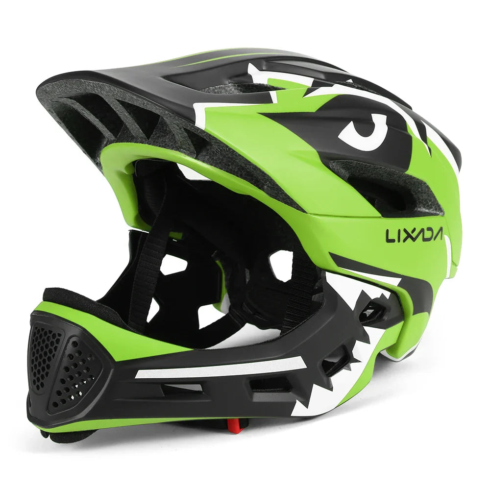 Kids Detachable Full Face Bike Helmet - Child Cycling, MTB, Skateboarding, Roller Skating & Motorcycle Sports Helmet