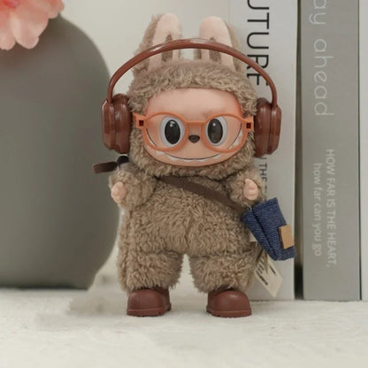 DIY Accessories for Labubu V1 V2 Shoes — Stylish Plastic Headphone Set & Plush Doll Decoration Gift (No Lenses)