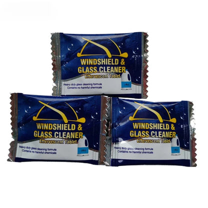 Glass Water Effervescent Wiper Tablets | Universal Concentrate for All Seasons, Strong Anti-Freeze & Shellac-Free