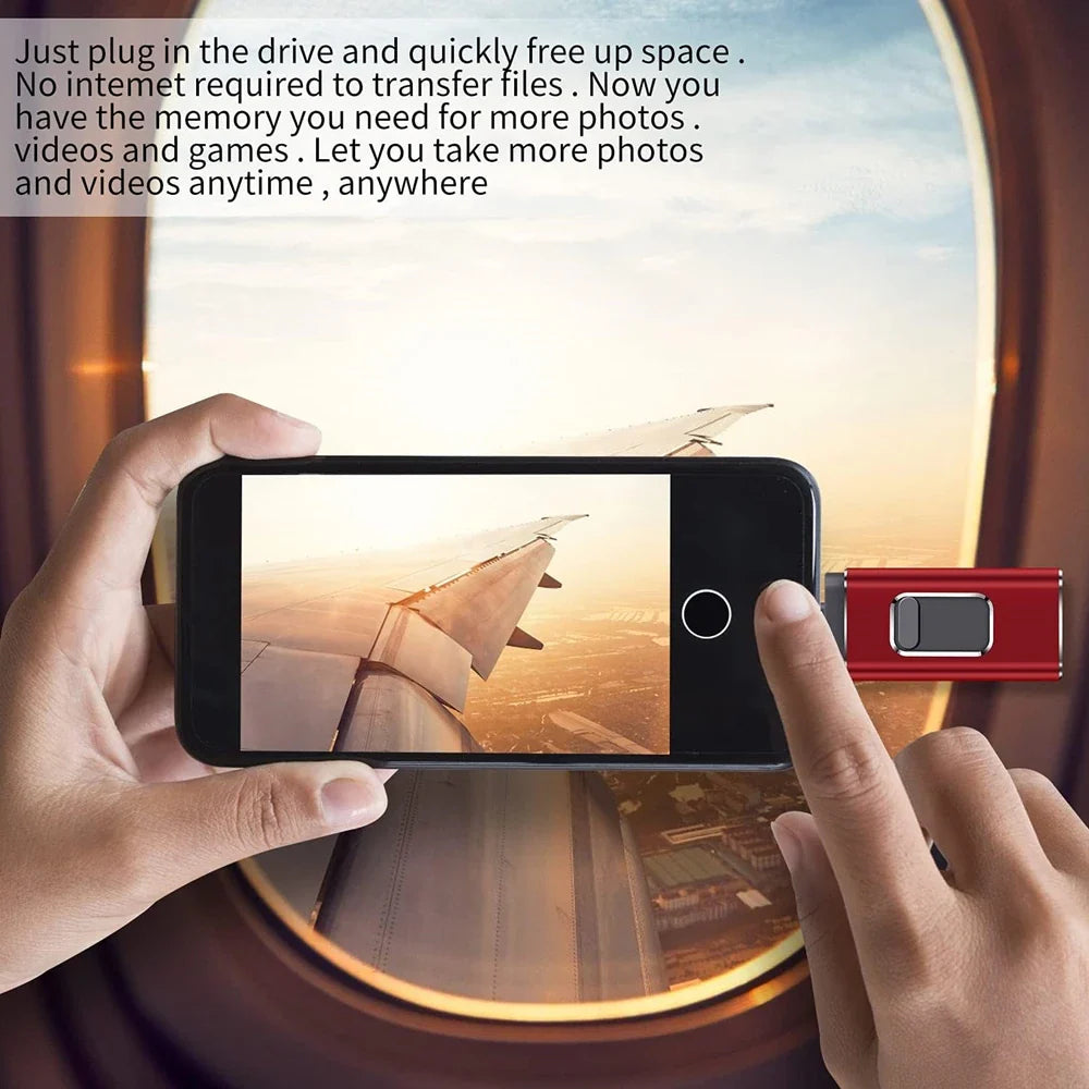 iPhone Flash Drive 3.0 – 256GB, 128GB, 64GB Memory Stick, External Storage for iPhone, PC, iPad, and More Devices