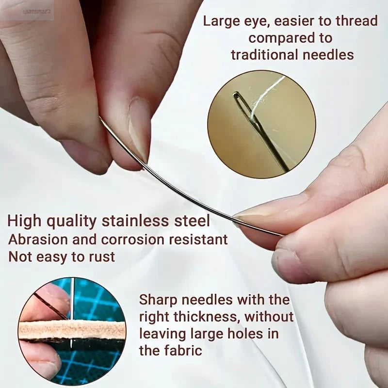 40PCS Large Eye Sewing Needles Set – Long Thick DIY Hand Stitching Tools for Elderly, Easy Threading Embroidery & Household Sewing