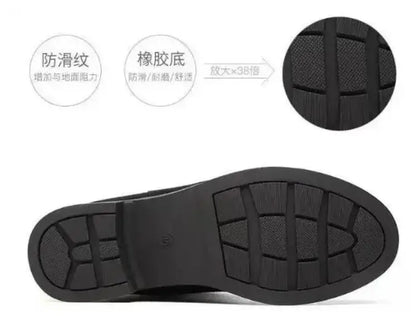 2025 Women’s Plush Snow Boots – Casual Flat Cotton Thigh-High Winter Shoes with Side Zipper