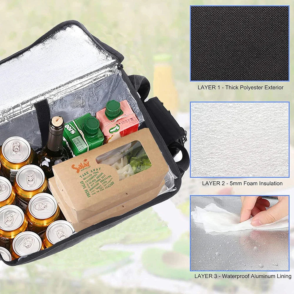 Insulated Delivery Backpack – 30L Thermal Food Bag for Riders, Large Capacity Takeout and Grocery Backpack