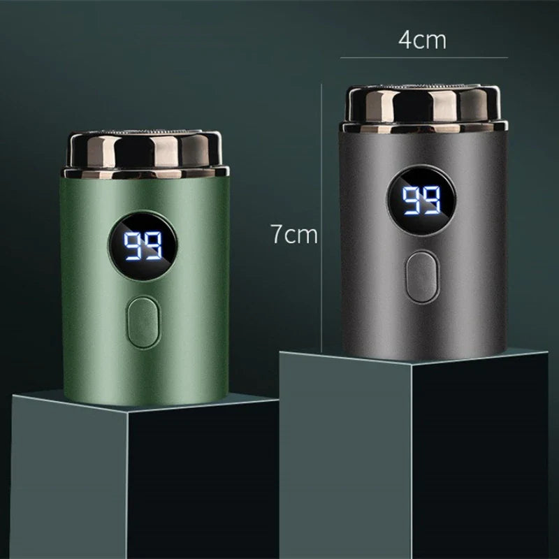 Men’s Electric Mini Shaver – Rechargeable Type-C Portable Razor with LED Digital Display, Wet & Dry Use Beard Trimmer for Home & Travel (Unisex)