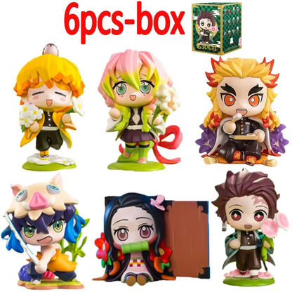 Anime Demon Slayer Blind Box Figures — 1-12pcs Tanjiro & Nezuko PVC Model Ornaments, Kids Christmas & Halloween Gift