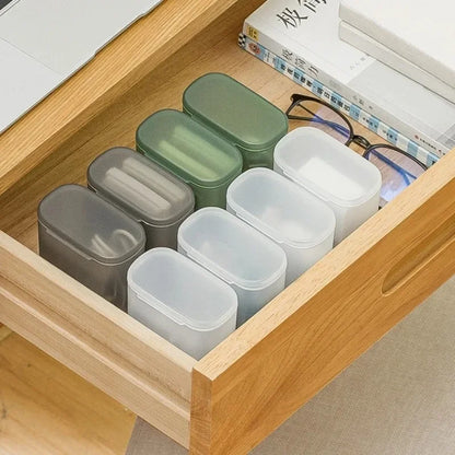 Desktop Data Cable Storage Box with Dustproof Cover - Transparent Container for Mobile Phone Chargers, Cable Wire Organization in Office or Home