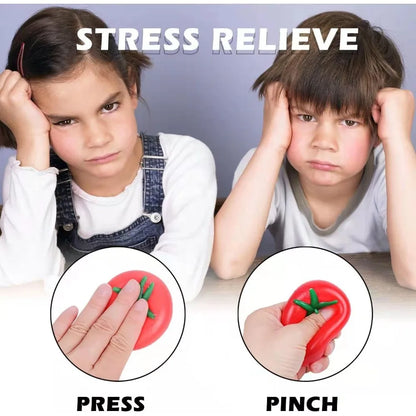Tomato Squishy Stress Ball – Soft Fidget Sensory Toy for Kids & Adults, Slow Rebound Squeeze Toy