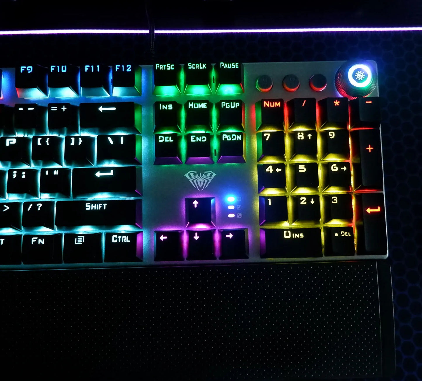 AULA F2088 Mechanical Gaming Keyboard – 104 Keys, Anti-Ghosting, Brown/Blue Switch, Wired RGB Backlit for PC & Laptop