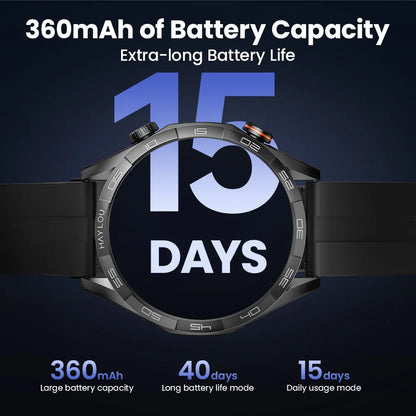 HAYLOU Solar 5 Smartwatch — 1.58" AMOLED, Voice Calling, 24H Health & Sports Tracker for Men